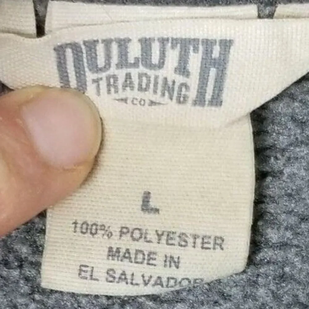 Duluth Trading Co Mens Full Zip Fleece Vest L Gorpcore Workwear Mninimalist